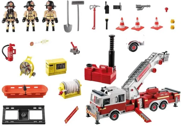1200x835 (1) PLAYMOBIL City Action Brandweerwagen: US Tower Ladder - 70935