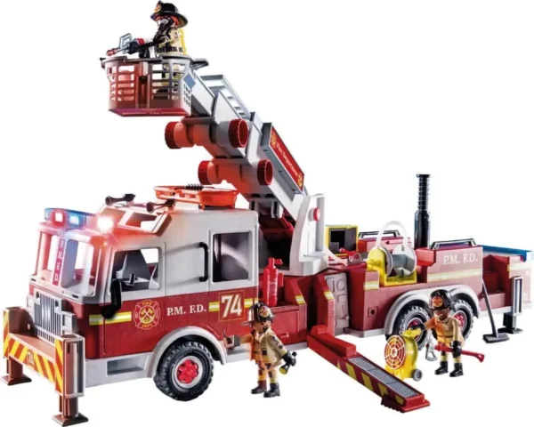 1200x959 PLAYMOBIL City Action Brandweerwagen: US Tower Ladder - 70935