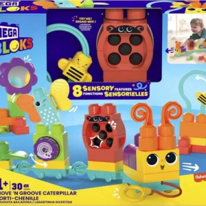 MEGA Bloks Beweeg en swing rups - 30 blokken - Bouwstenen met geluiden