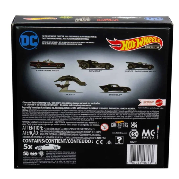 Hot Wheels Premium Batman - Speelset met 5 Speelgoed Auto's