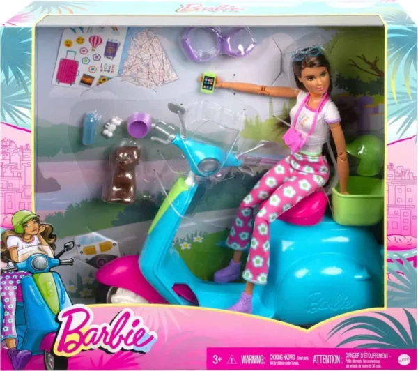 1200x1064 Barbie Fashionistas Barbie met Scooter & Puppy