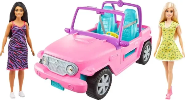 Barbie - Jeep Offroad 4 x 4 met 2 Barbiepoppen