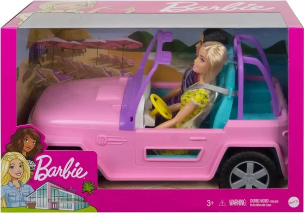 Barbie - Jeep Offroad 4 x 4 met 2 Barbiepoppen