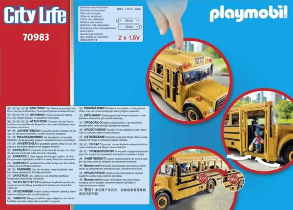 1200x862 PLAYMOBIL City Life Amerikaanse schoolbus - 70983