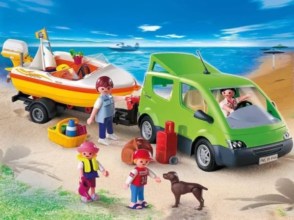 PLAYMOBIL Gezinswagen met boot - 4144