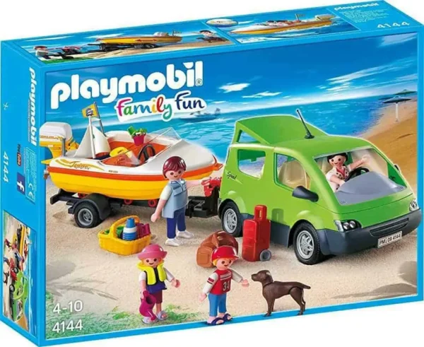 PLAYMOBIL Gezinswagen met boot - 4144