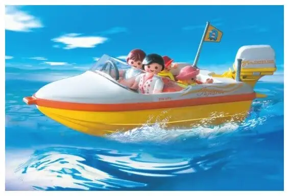 PLAYMOBIL Gezinswagen met boot - 4144