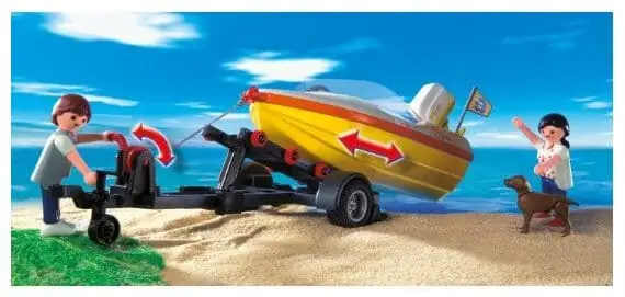 PLAYMOBIL Gezinswagen met boot - 4144