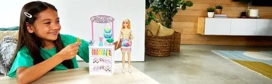 Barbie Smoothiebar Speelset - Barbie Pop met Bekers, Fruit en Smoothiebar