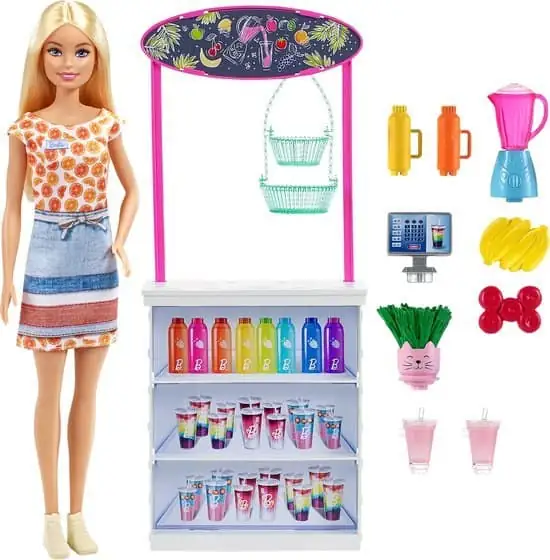 Barbie Smoothiebar Speelset - Barbie Pop met Bekers, Fruit en Smoothiebar