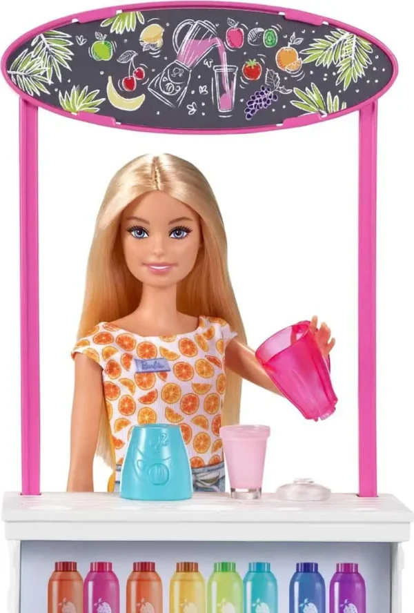 Barbie Smoothiebar Speelset - Barbie Pop met Bekers, Fruit en Smoothiebar