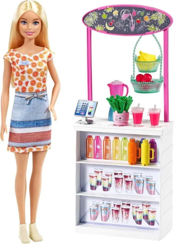 Barbie Smoothiebar Speelset - Barbie Pop met Bekers, Fruit en Smoothiebar