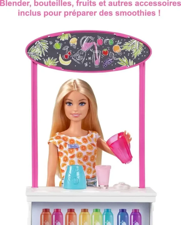 Barbie Smoothiebar Speelset - Barbie Pop met Bekers, Fruit en Smoothiebar