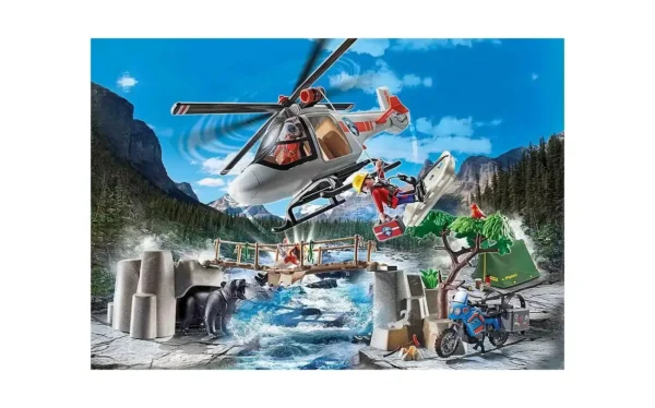 Playmobil Canyon reddingshelikopter -70663 Canyon Airlift Operation met helikopter