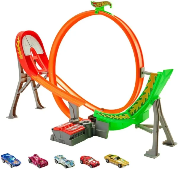 Hot Wheels Action Powershift Raceway inclusief 5 Auto's - Racebaan