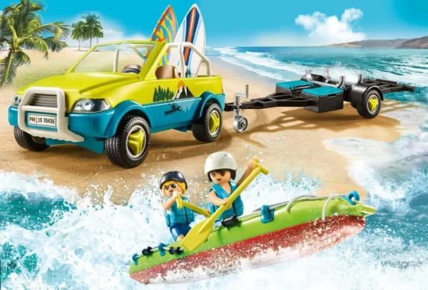 1200x813 PLAYMOBIL Family Fun Strandwagen met kano's - 70436