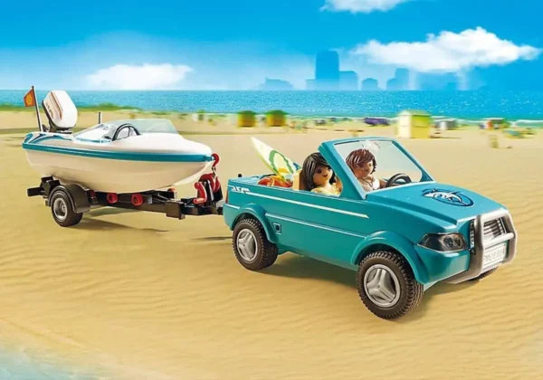 Playmobil Pick-up met speedboot met onderwatermotor
