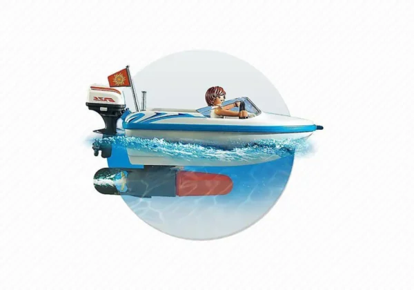 Playmobil Pick-up met speedboot met onderwatermotor