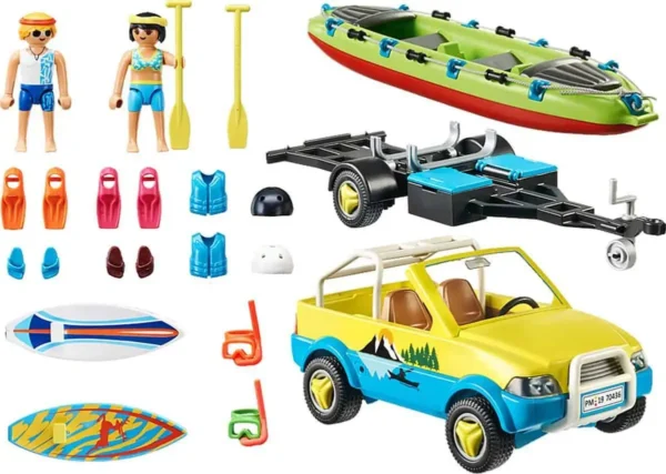 1200x853 (1) PLAYMOBIL Family Fun Strandwagen met kano's - 70436
