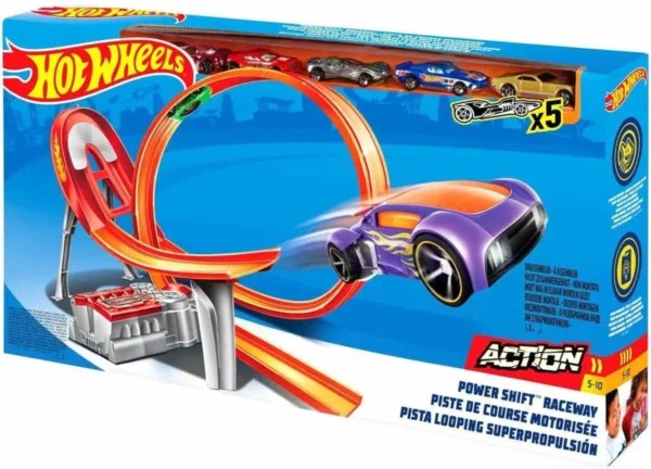 Hot Wheels Action Powershift Raceway inclusief 5 Auto's - Racebaan