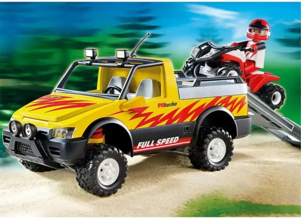 PLAYMOBIL Pick Up met Quad - 4228