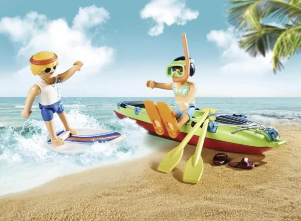 PLAYMOBIL Family Fun Strandwagen met kano's - 70436