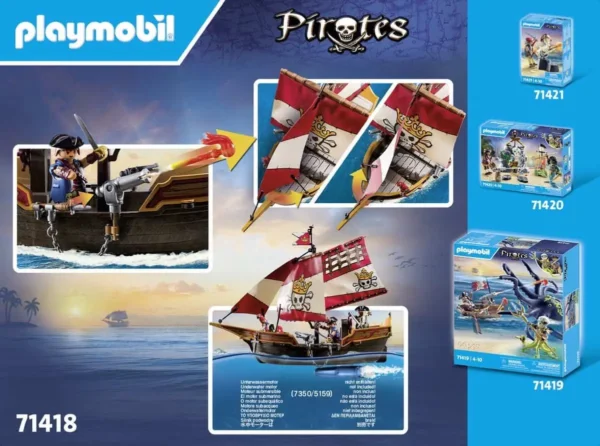 1200x891 (1) PLAYMOBIL Pirates Piratenschip - 71418