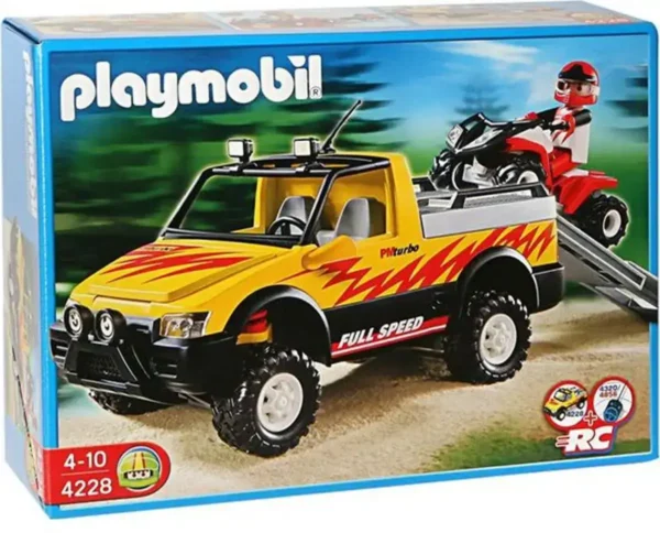 PLAYMOBIL Pick Up met Quad - 4228