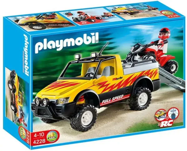 PLAYMOBIL Pick Up met Quad - 4228