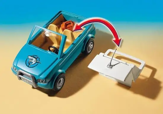 Playmobil Pick-up met speedboot met onderwatermotor