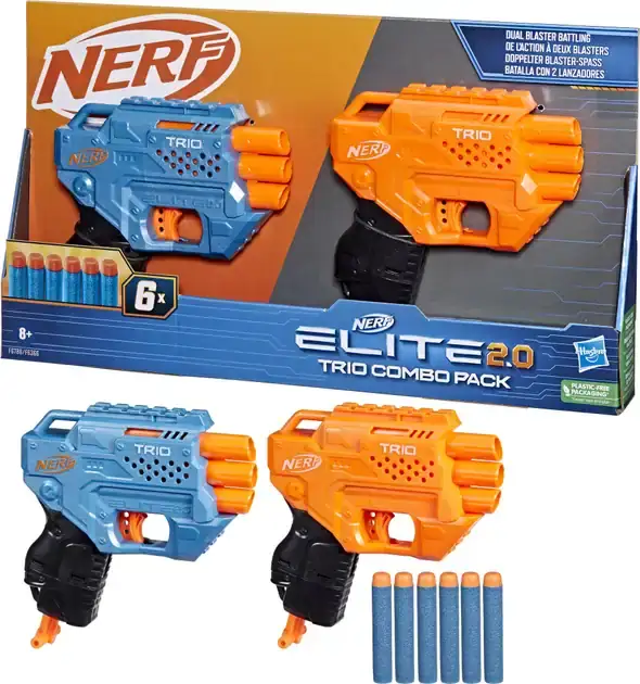 https://toystop.nl/product-categorie/nerf/Nerf Elite 2.0 Trio Combo Pack, Hasbro Speelgoedblaster