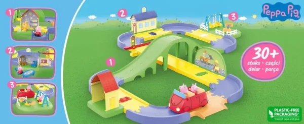52922d7eeefe974d26c88a31a17ad07052494d6e Peppa Pig: Peppa's Stad - Speelfiguren Wereld Speeltuin Auto