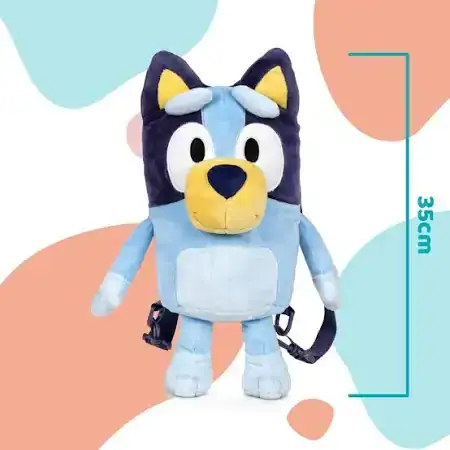 Bluey-toystop.nl Bluey Rugtas pluche Backpack Famosa 35cm Knuffel Figuur