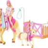 550x449 (1) Barbie Paardenverzorging, Pop, Paarden en Speelset