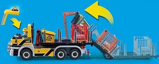 PLAYMOBIL City Action Vrachtwagen met wissellaadbak - 70444