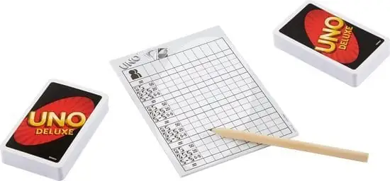 Mattel Games UNO Deluxe Card Game Bewaarblik