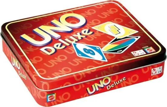 Mattel Games UNO Deluxe Card Game Bewaarblik