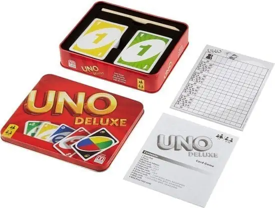 Mattel Games UNO Deluxe Card Game Bewaarblik