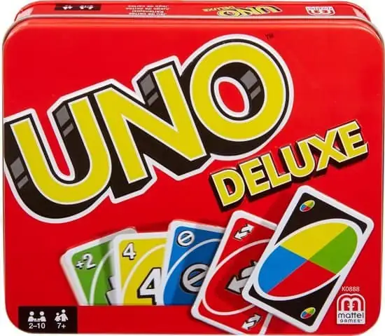 Mattel Games UNO Deluxe Card Game Bewaarblik