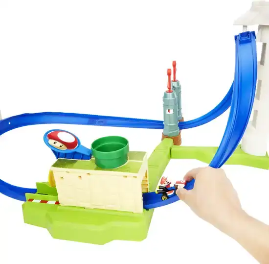 4VPy2Ovz0LDV=w550-h840-t Hot Wheels Mario Kart Slam Stroomkring - Racebaan met Super Mario Bros-Figuur