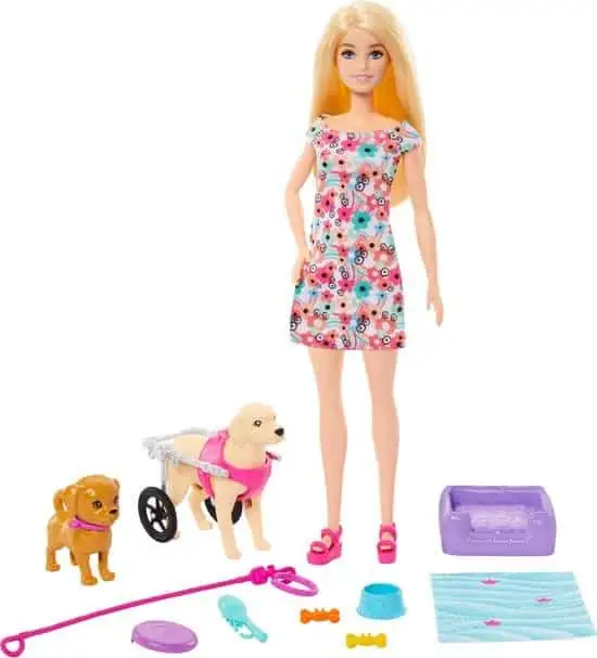 Barbie Hondenduo - Met puppy en grote hond - Barbiepop