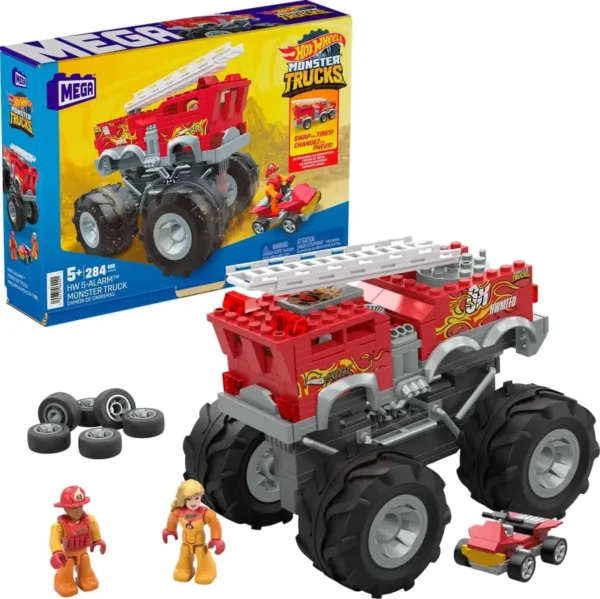 1200x1197 (2) MEGA Bloks Hot Wheels Monstertruck Fire Truck