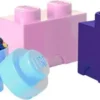 LEGO Opbergproducten Brick Multi-Pack 3 stuks (paars/licht koningsblauw/lichtroze)