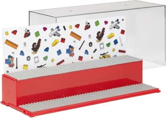 550x391 (1) LEGO Vitrine Minifiguren Rood