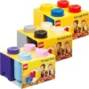 LEGO Opbergproducten Brick Multi-Pack 3 stuks (paars/licht koningsblauw/lichtroze)