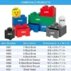 LEGO Opbergproducten Brick Multi-Pack 3 stuks (paars/licht koningsblauw/lichtroze)