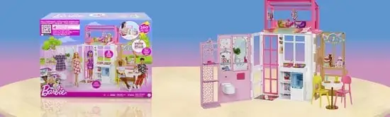 Barbie huis - 2 verdiepingen met Meubels en Accessoires