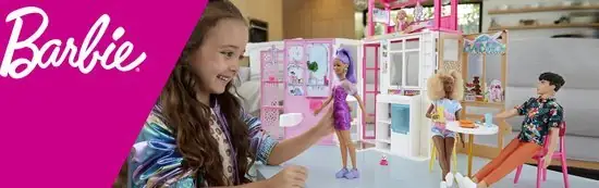 Barbie huis - 2 verdiepingen met Meubels en Accessoires
