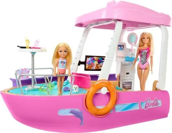 550x425 Barbie Droomboot - Speelset met barbie meubels en glijbaan
