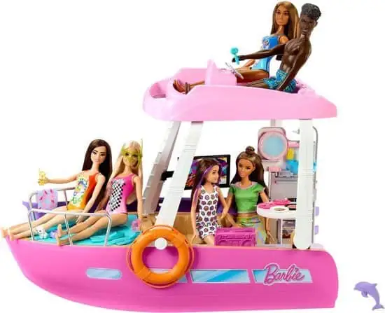 550x447 Barbie Droomboot - Speelset met barbie meubels en glijbaan